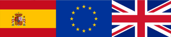 Banderes d'Espanya, Europa i Gran Bretanya